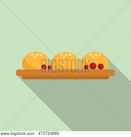 Loukoumades Icon. Flat Illustration Of Loukoumades Icon For Web Design