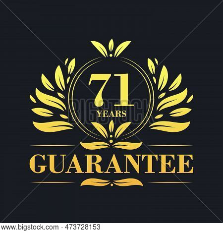 71 Years Guarantee Logo Vector,  71 Years Guarantee Sign Symbol
