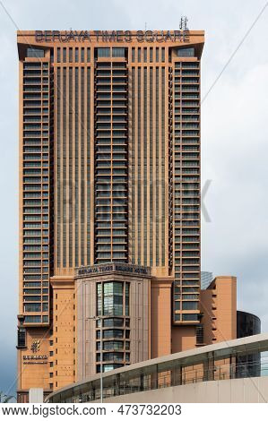 Kuala Lumpur, Malaysia - March 13,2023 : Scenics View Of The Berjaya Times Square Hotel And Shopping