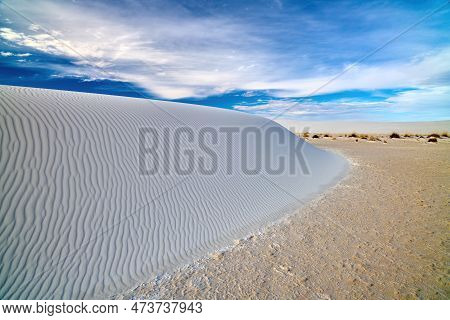 Full Frame Shot Of White Sandat White Sands National Park, New Mexico.