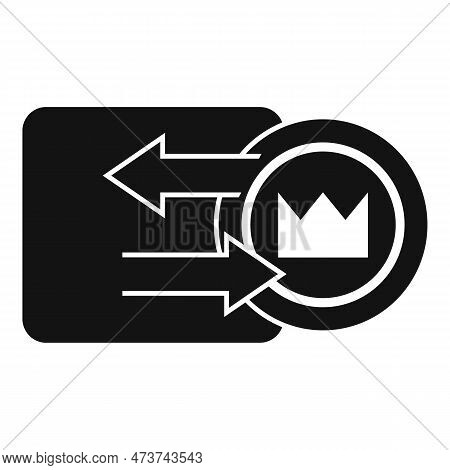 Token Convertor Icon Simple . Nft Fungible. Crypto Art Token