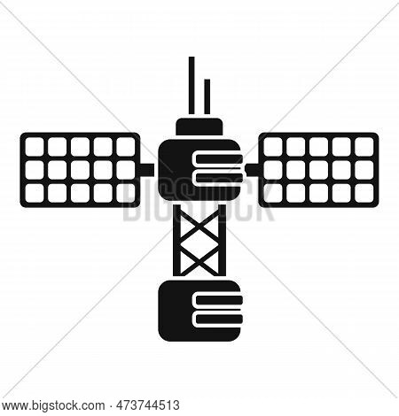 Panel Space Station Icon Simple . Satellite Spaceship. International Space Station