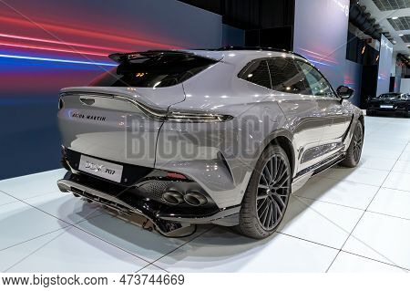 Aston Martin Dbx 707 Car Showcased At The Brussels Autosalon European Motor Show. Brussels, Belgium 