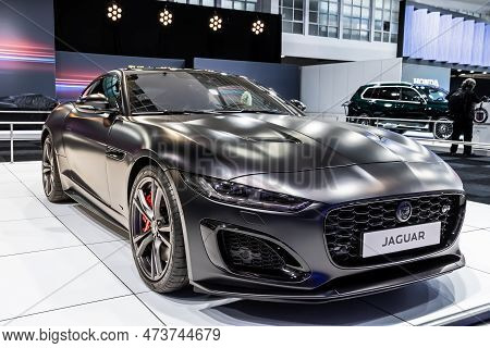Jaguar F-type (x152) P575 Car Showcased At The Brussels Autosalon European Motor Show. Brussels, Bel