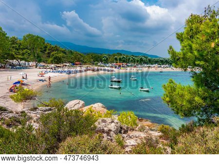 Platanitsi Beach On Sithonia Peninsula, Chalkidiki, Greece