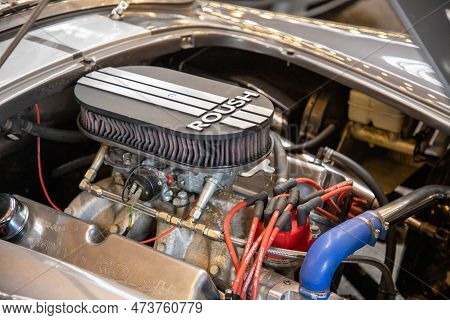 Bordeaux , Aquitaine  France - 03 19 2023 : Ac Cobra Roush Engine Sport Car Logo Brand And Text Sign