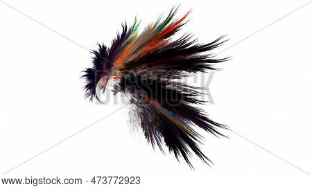 Abstract Illustration With Black Crow Feather-like Objects..