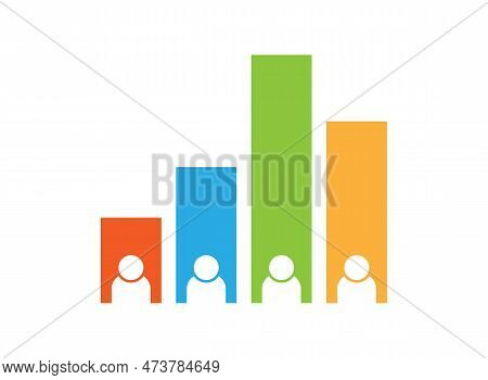 Exit Polling Icon In Flat Style. Ballot Results Vector Illustration On Isolated Background. Politica