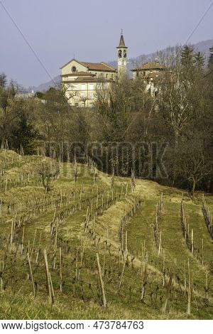 Landscape In The Natural Park Of Curone And Montevecchia, Lecco Province, Brianza, Lombardy, Italy, 