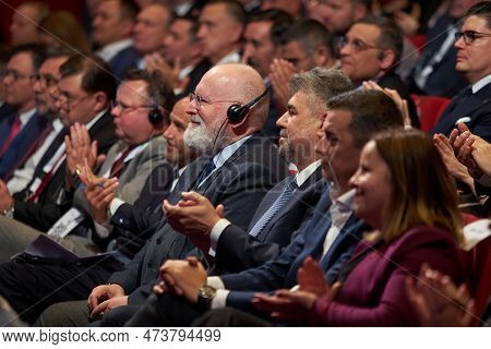 Bucharest, Romania. 31th March, 2023: Event Organized By The Social Democratic Party And Pes On The 