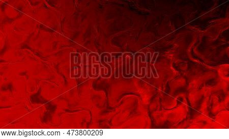 Blazing Red And Orange Ingrained Curves Lay - Abstract 3d Rendering - Creative Still Image