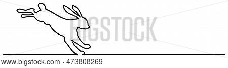 Easter Bunny Jumping Vector In Black. Isolated Background.
Easter Symbol Ornament.
Useable For Happy