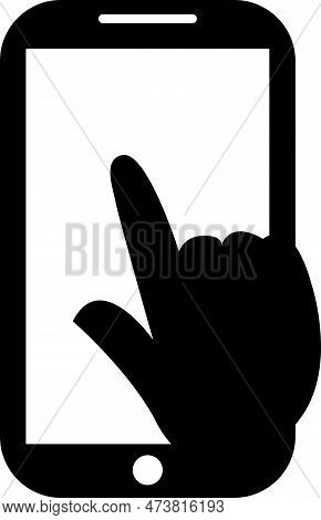 Mobile Phone Click Icon Sign. Business Signs And Symbols.