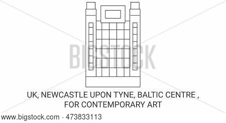 England, Newcastle Upon Tyne, Baltic Centre , For Contemporary Art Travel Landmark Vector Illustrati