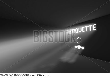 Netiquette Rays Volume Light Concept 3d Illustration