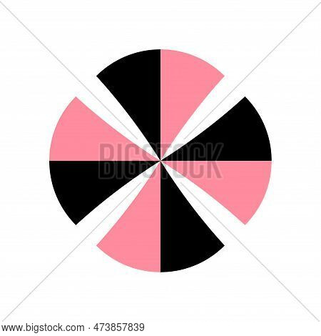 Abstract Circle Cross Shape Icon. Element For Design. Vector Art.