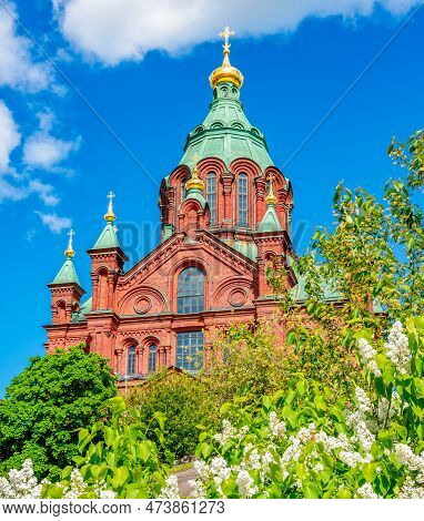 Uspenski Cathedral (uspenskin Katedraali) In Helsinki, Finland