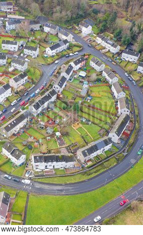 Council Flats In Poor Housing Estate With Many Social Welfare Issues In Port Glasgow