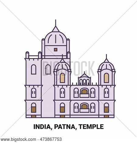 India, Patna, Travels Landsmark Travel Landmark Vector Illustration