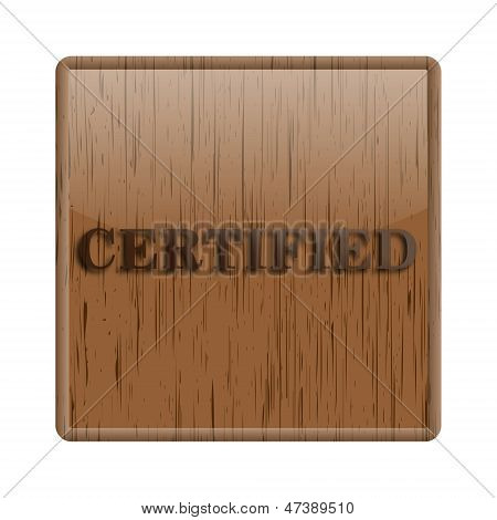 Icono brillante madera