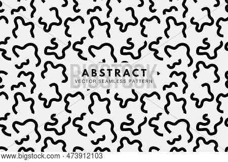 Curve Wiggly Lines Shape Seamless Repeating Vector Pattern