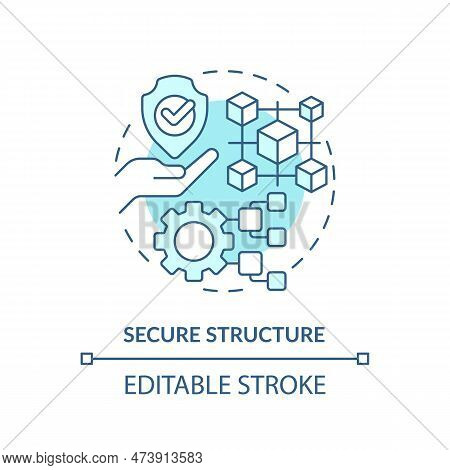Secure Structure Turquoise Concept Icon. Protection Of Customers Data. Dao Element Abstract Idea Thi
