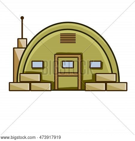 Military Base. Army Post. Protective Building. Modern Military Camp.