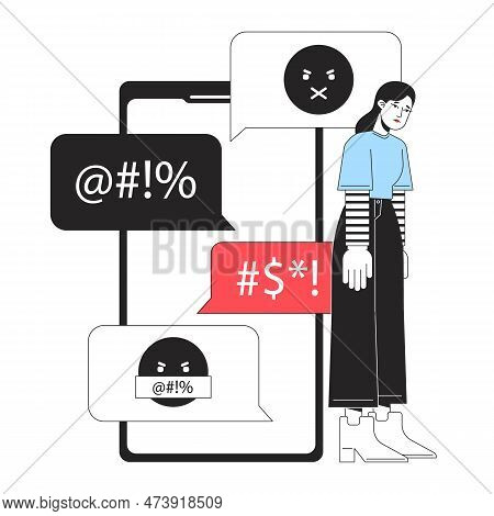 Cyberbullying Victim Vector & Photo (Free Trial) | Bigstock