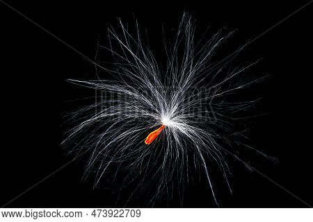 Closeup View Of Single Wind Disparsal Seed Or Flying Seed Or Flying Parachute Seed Of Wild Plant On 