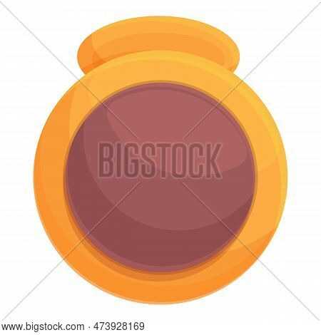 Golden Cufflink Icon Cartoon Vector. Fashion Elegance. Web Shirt