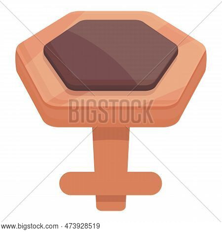 Bronze Cufflink Icon Cartoon Vector. Fashion Luxury. Silver Style