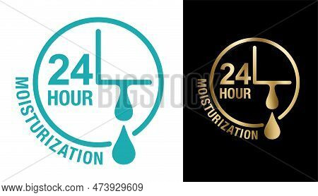 24 Hour Moisturization Formula Flat Emblem - Anti-age And Anti Wrinkles Cosmetics Marking - Water Dr