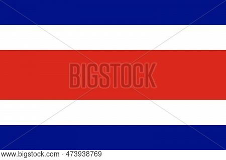 Official National Flag Costa Rica. Vector Illustration