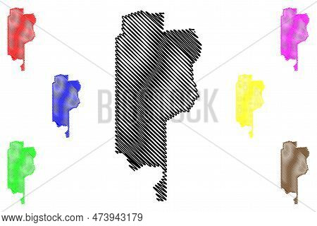 Crato Municipality (ceará State, Municipalities Of Brazil, Federative Republic Of Brazil) Map Vector