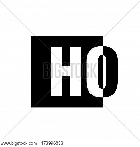 Ho Company Name Initial Letters Monogram. Ho Vector Icon.