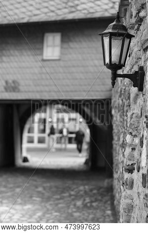 View Through The Entrance Gate Of The Great Holy Cross In Goslar, Germany