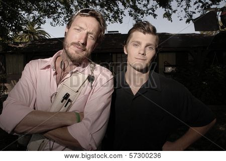 MYC Agnew and Will Hoover  on the set of the fourth day of shooting 