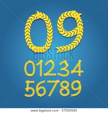 W1-8 Chevron Sign Digit Vector