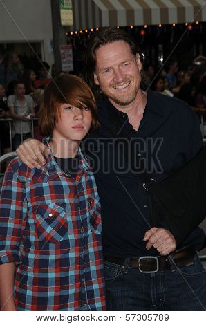 Donal Logue and son at the 