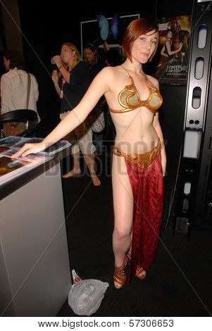 Jessica Jaszczak at the annual Slave Leia Group Photo at ComicCon, San Diego Convention Center, San Diego, CA. 07-23-10