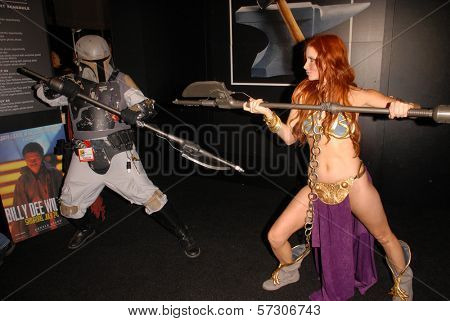 Phoebe Price at the annual Slave Leia Group Photo at ComicCon, San Diego Convention Center, San Diego, CA. 07-23-10