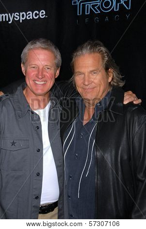 Bruce Boxleitner and Jeff Bridges at the TRON Legacy