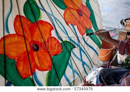 Umbrella Made of Paper Cloth Arts And Crafts