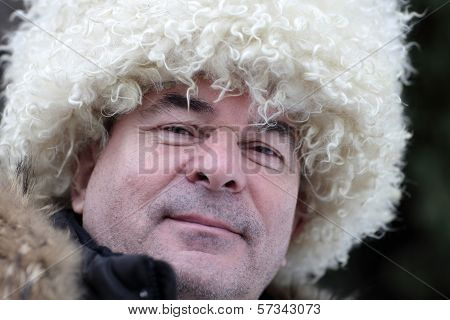 Man In White Papakha