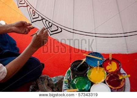Umbrella Made of Paper Cloth Arts And Crafts