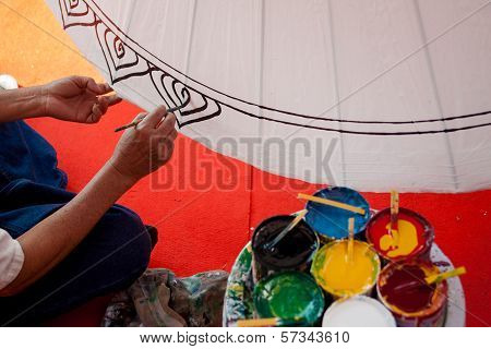 Umbrella Made of Paper Cloth Arts And Crafts