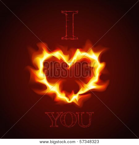 Vector love card