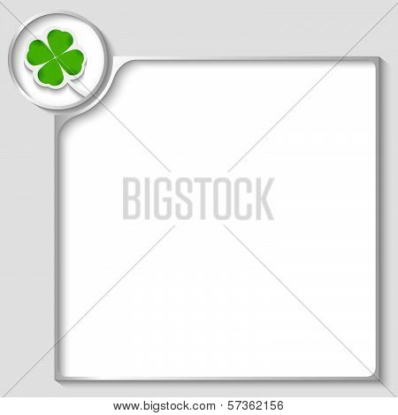 Silver Box For Any Text With Cloverleaf