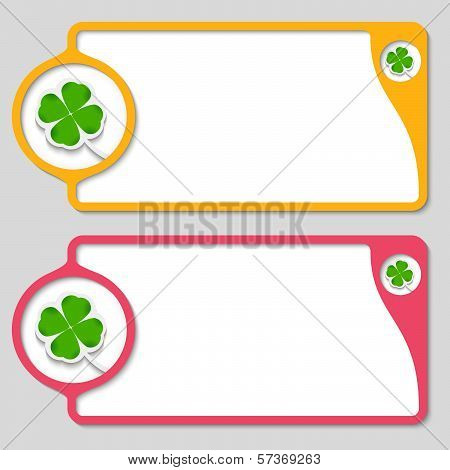 Abstract Text Boxes With Cloverleaf