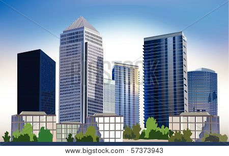 Modern city illustration